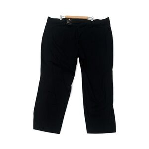 JM Collection Plus 28W Slim Leg Black Tummy Control Pull On Dress‎ Pants Office